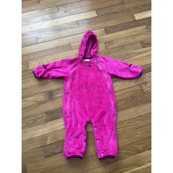 The North Face Other - The North Face Infant Baby Bunting Pink Fleece Snowsuit Size 3-6 M